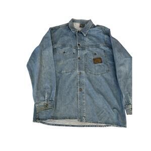 Karl Kani Shirt Vintage Denim 2Pac 90’s Hip Hop Made In USA Size XL